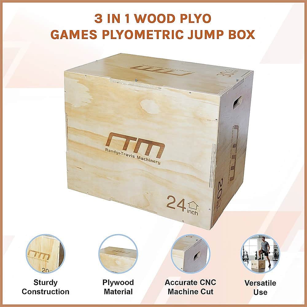 3 IN 1 Wood Plyo Games Plyometric Jump Box