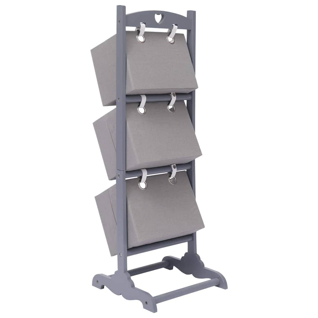 3-Layer Basket Rack Dark Grey