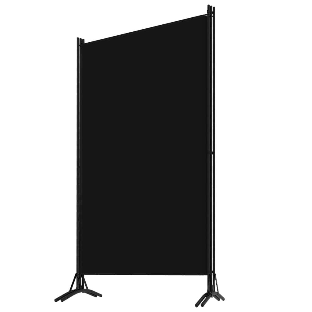 3-Panel Room Divider Black/Cream Fabric, Room Dividers