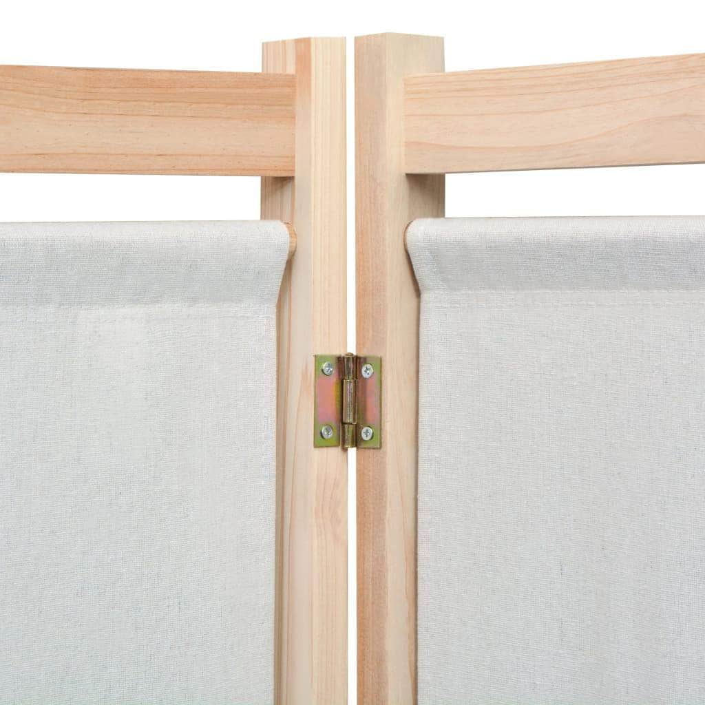 3 - Panel Room Divider Cream Fabric - Simple deals