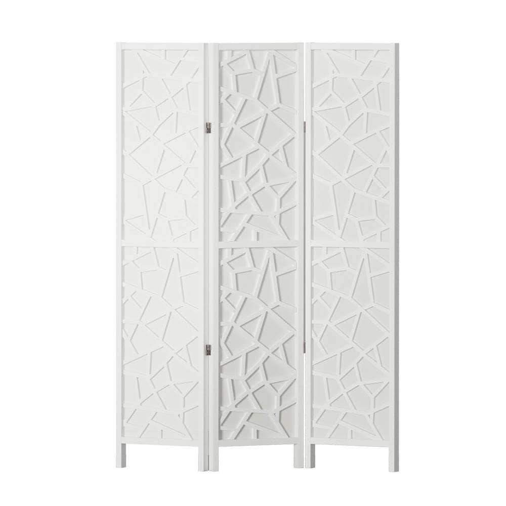 3 Panel Room Divider Screen 122X170Cm White
