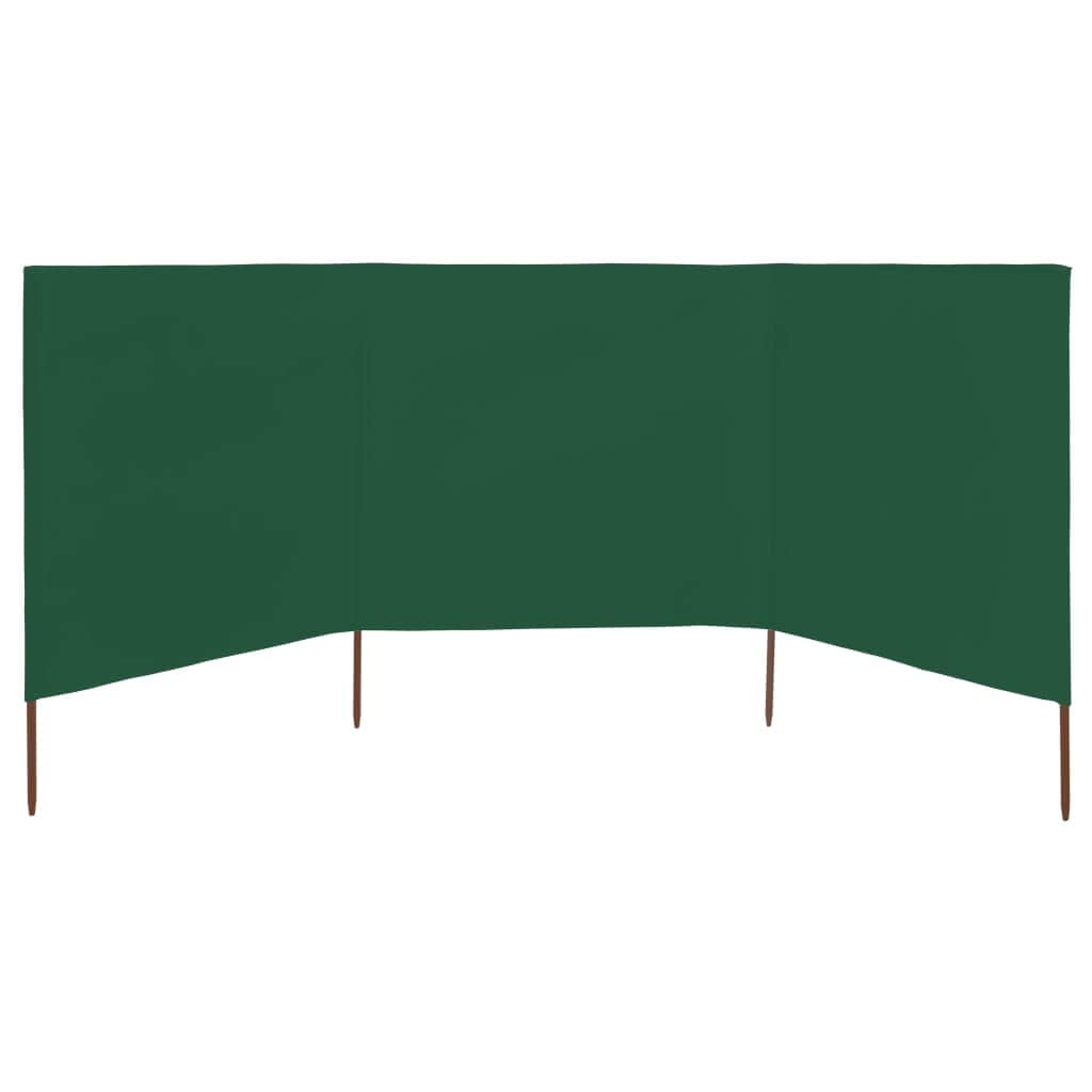 3 - panel Wind Screen Fabric Green - Simple deals