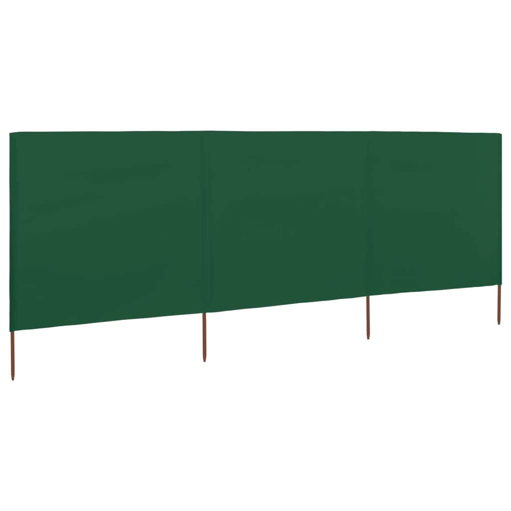 3 - panel Wind Screen Fabric Green - Simple deals