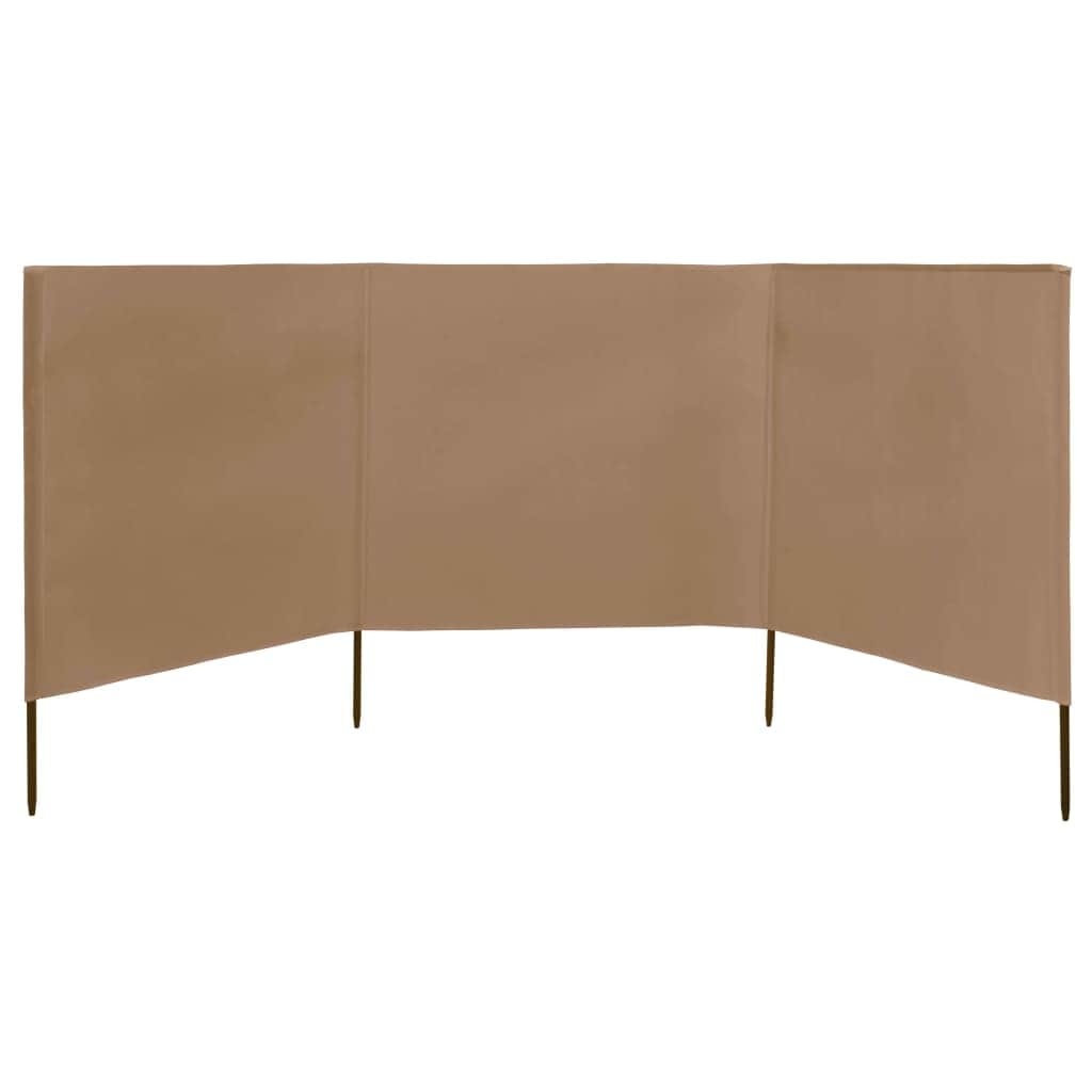 3 - panel Wind Screen Fabric Taupe - Simple deals