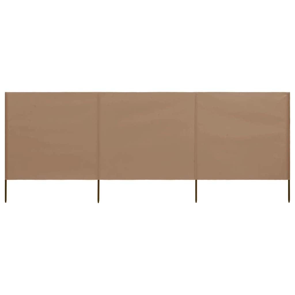 3 - panel Wind Screen Fabric Taupe - Simple deals