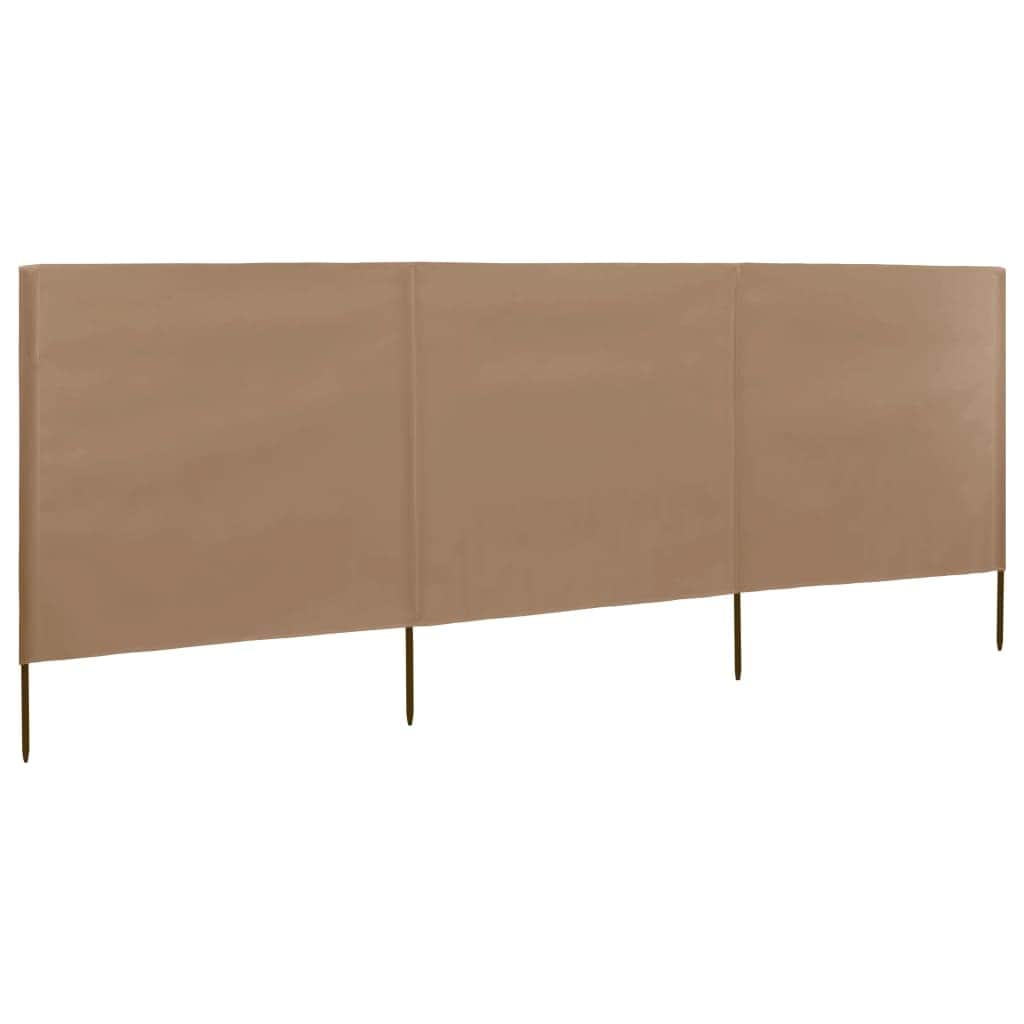 3 - panel Wind Screen Fabric Taupe - Simple deals