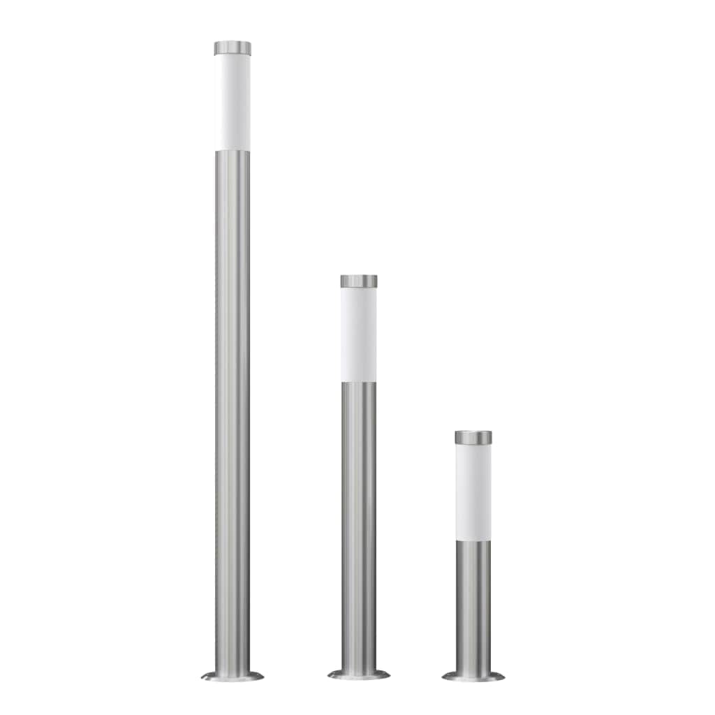 3 pcs Gardenlamps Set RVS Standing E27 230V - Simple deals