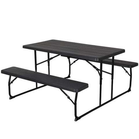 3 PCS Outdoor Furniture Dining Set Lounge Setting Patio HDPE Bench
