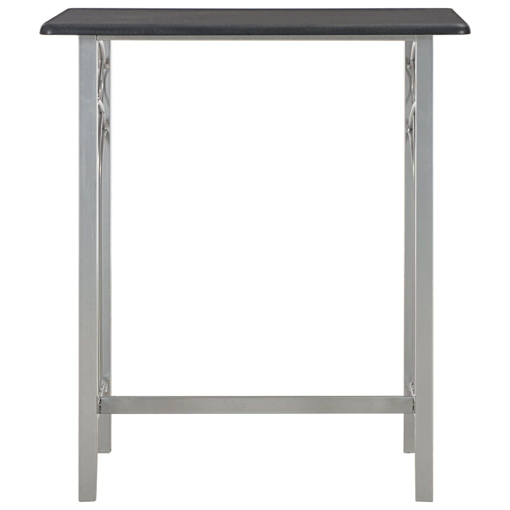 3 Piece Bar Set Wood and Steel