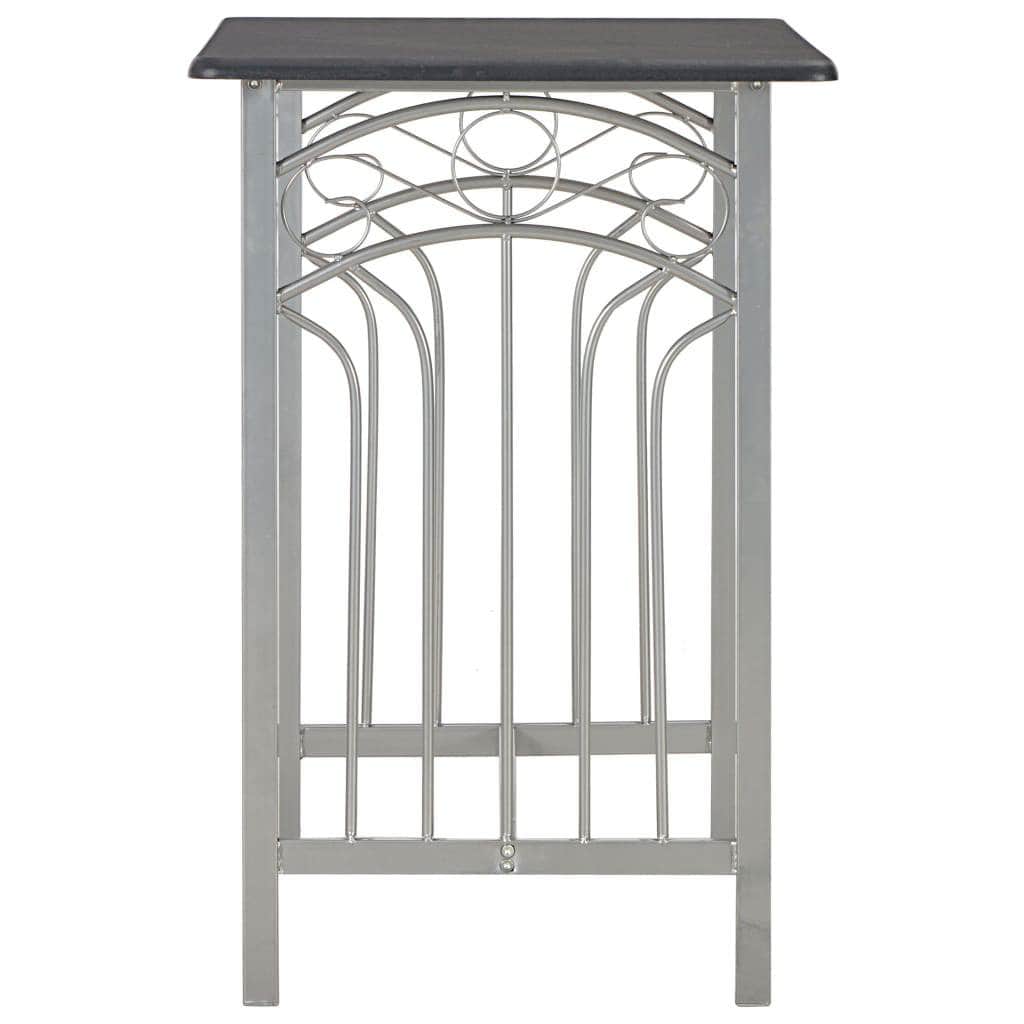 3 Piece Bar Set Wood and Steel