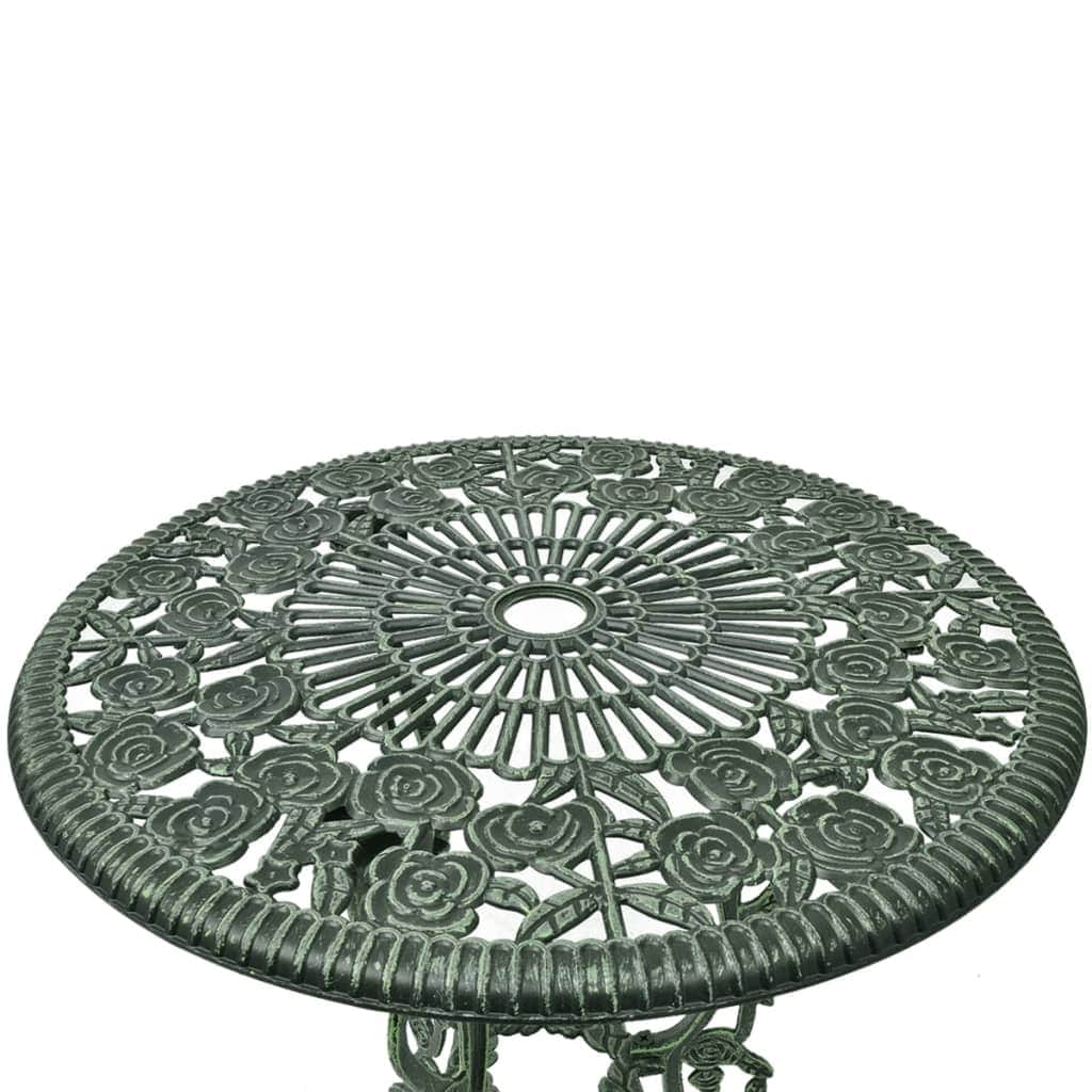 3 Piece Bistro Set Cast Aluminium Green - Simple deals