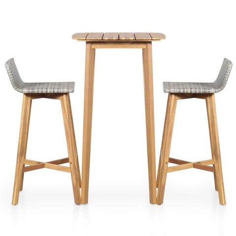 3 Piece Bistro Set Solid Acacia Wood