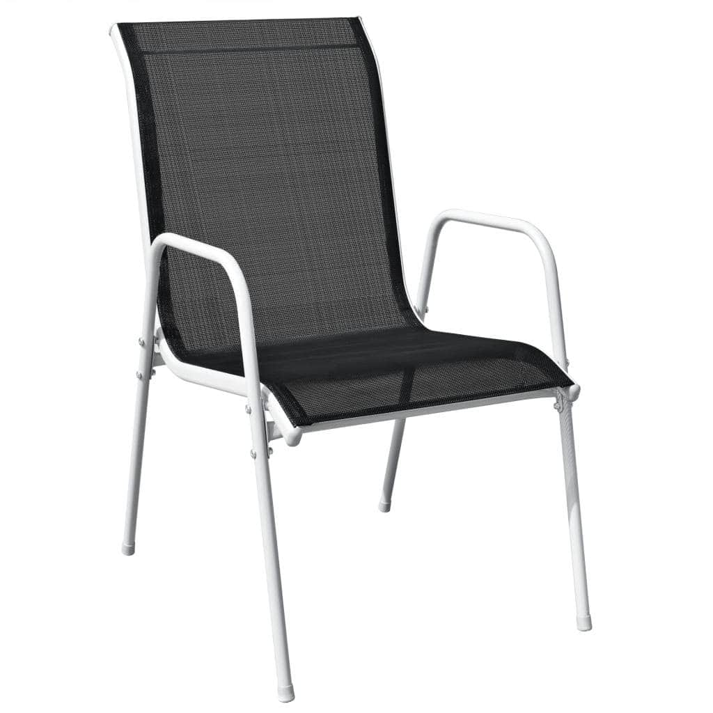 3 Piece Bistro Set Steel Black - Simple deals