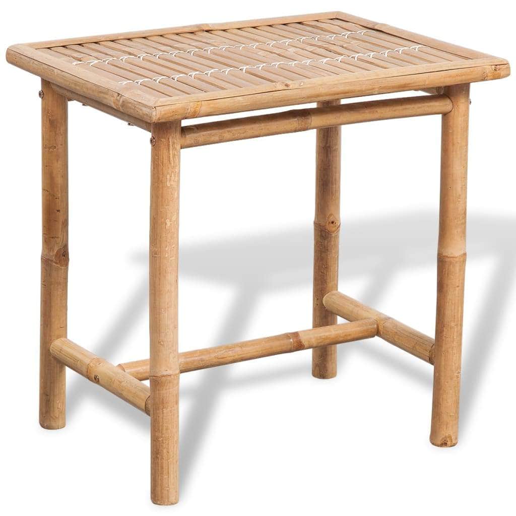 3 Piece Bistro Set with Cushions Bamboo - Simple deals