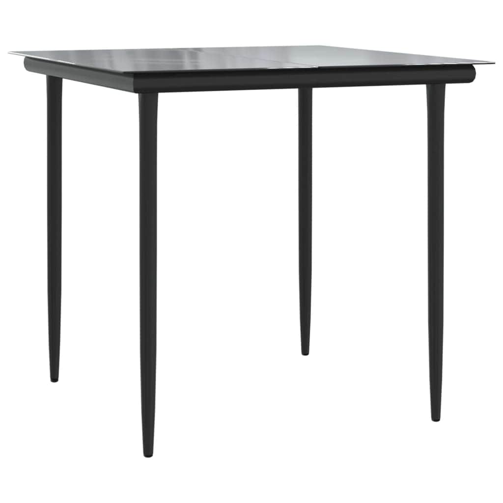 3 Piece Bistro Set with Cushions-Black