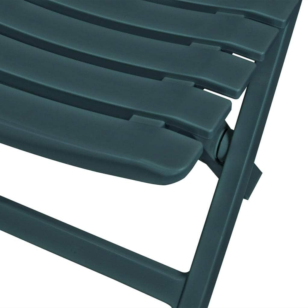 3 Piece Folding Bistro Set Plastic Green - Simple deals