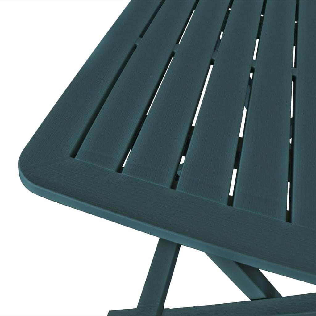 3 Piece Folding Bistro Set Plastic Green - Simple deals