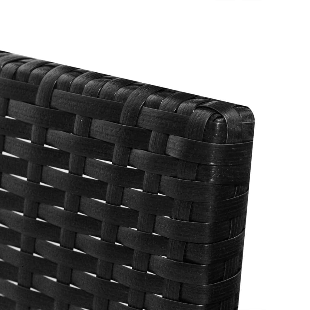 3 Piece Garden Lounge Set with Cushions Poly Rattan Black - Simple deals