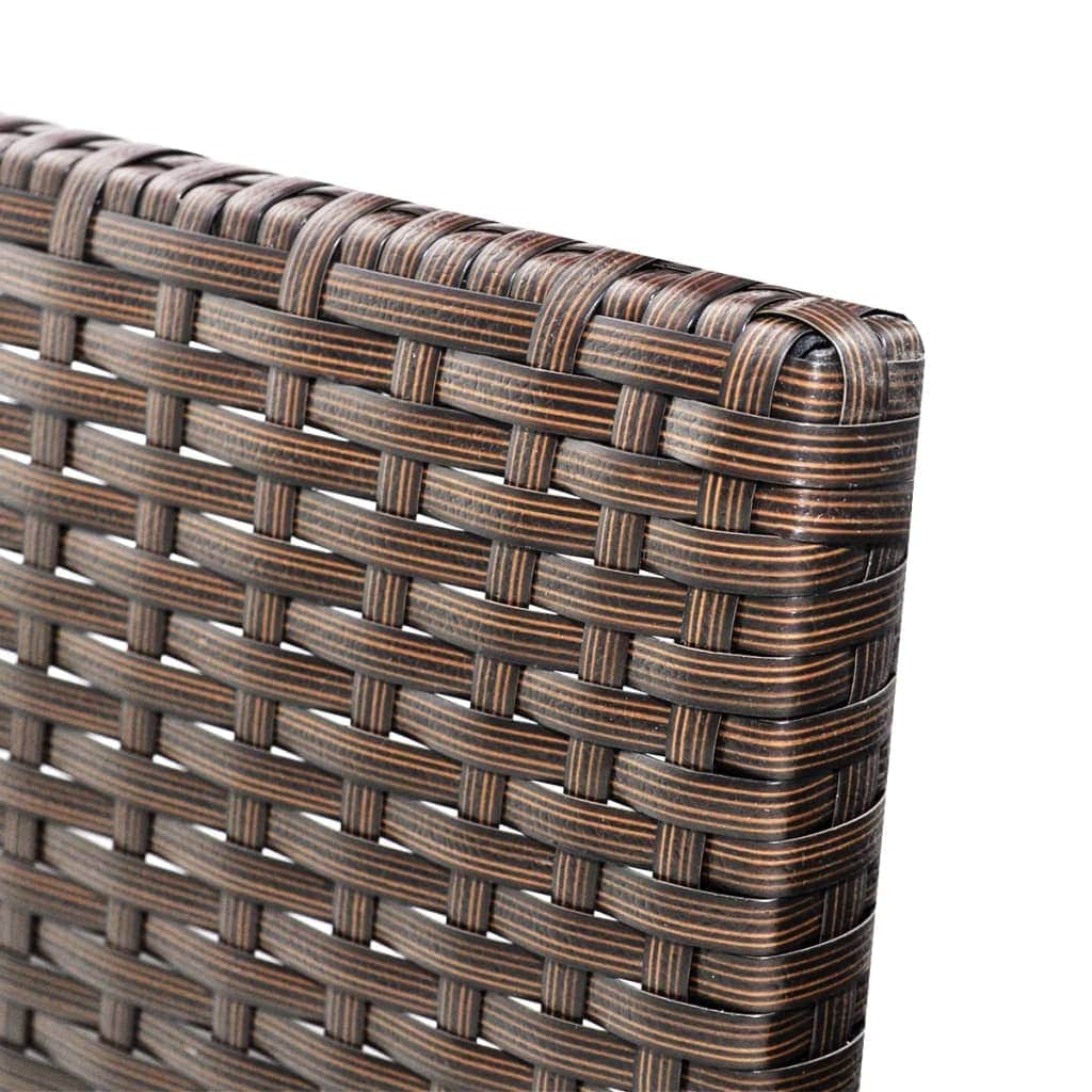 3 Piece Garden Lounge Set with Cushions Poly Rattan Brown - Simple deals