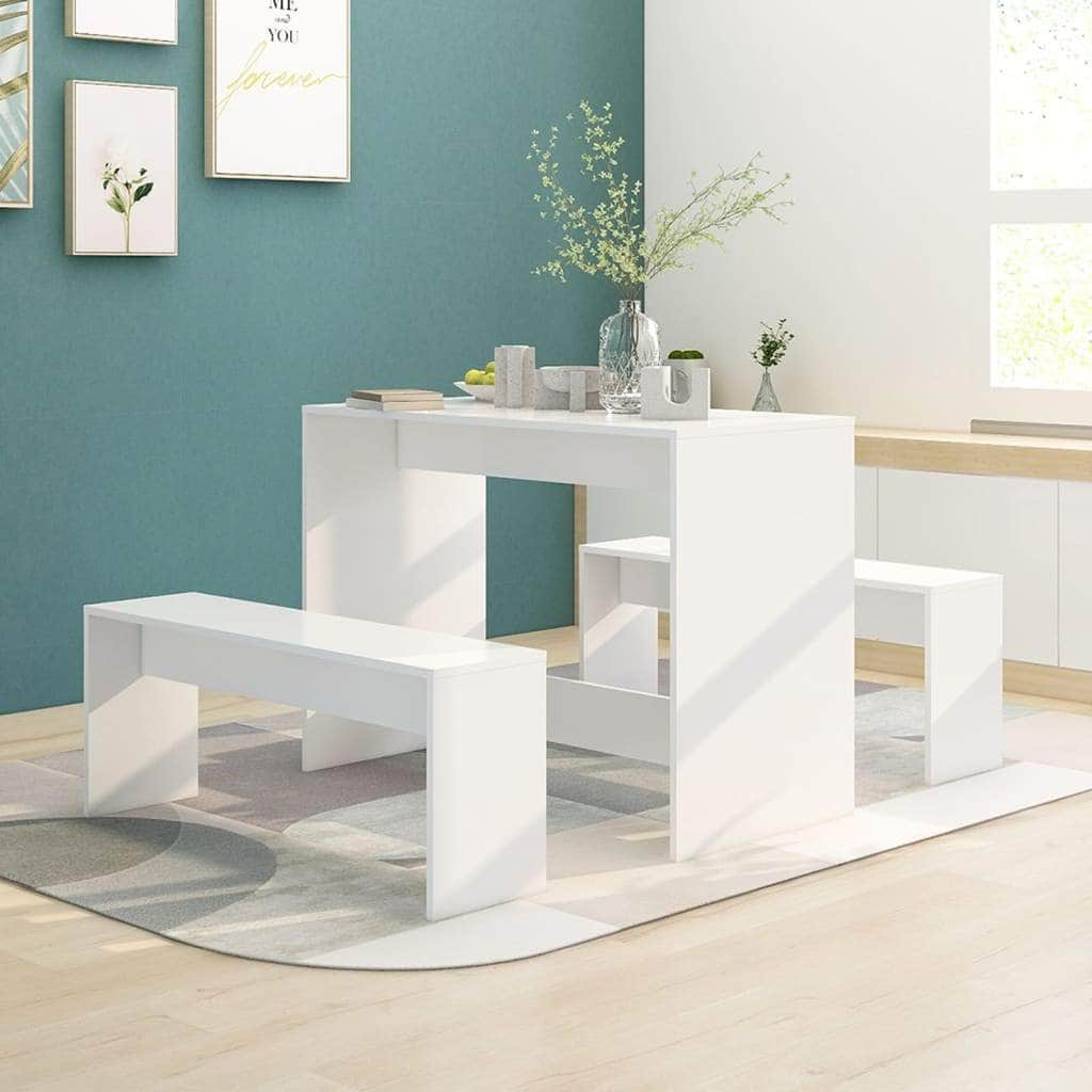 3 Piece Kitchen Dining Set Chipboard