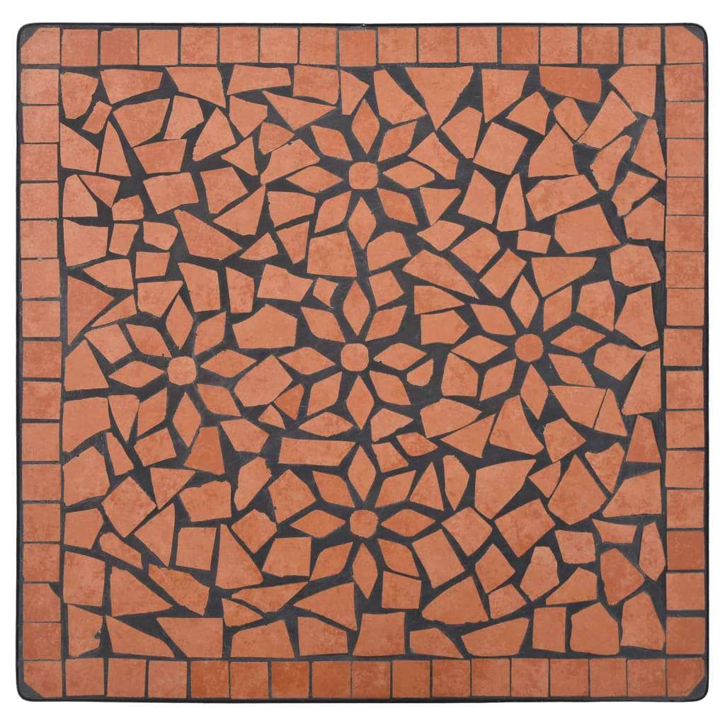 3 Piece Mosaic Bistro Set Ceramic Tile Terracotta - Simple deals