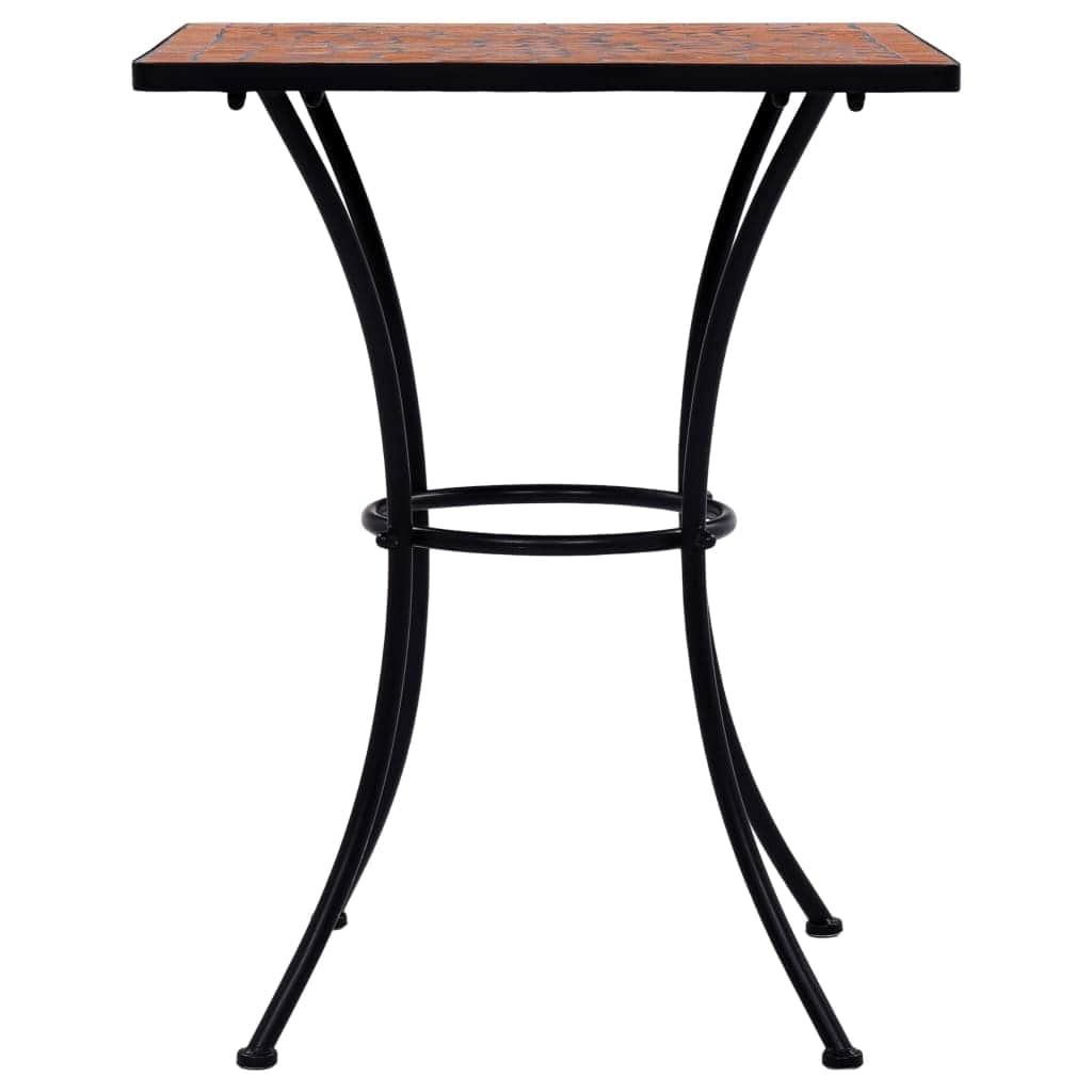 3 Piece Mosaic Bistro Set Ceramic Tile Terracotta - Simple deals
