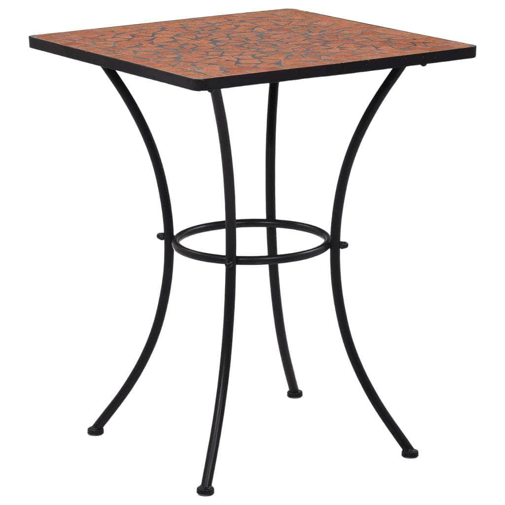3 Piece Mosaic Bistro Set Ceramic Tile Terracotta - Simple deals