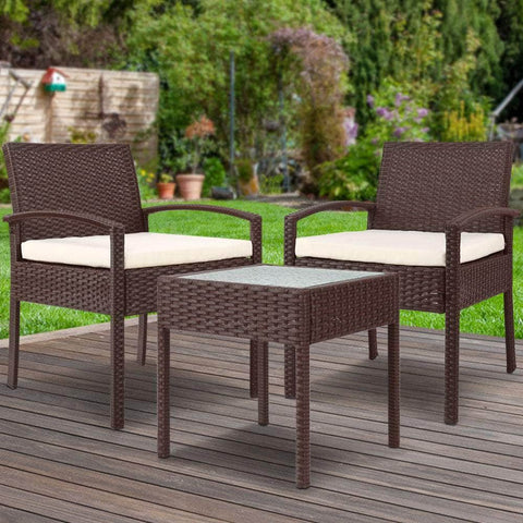 3-piece Outdoor Set - Brown