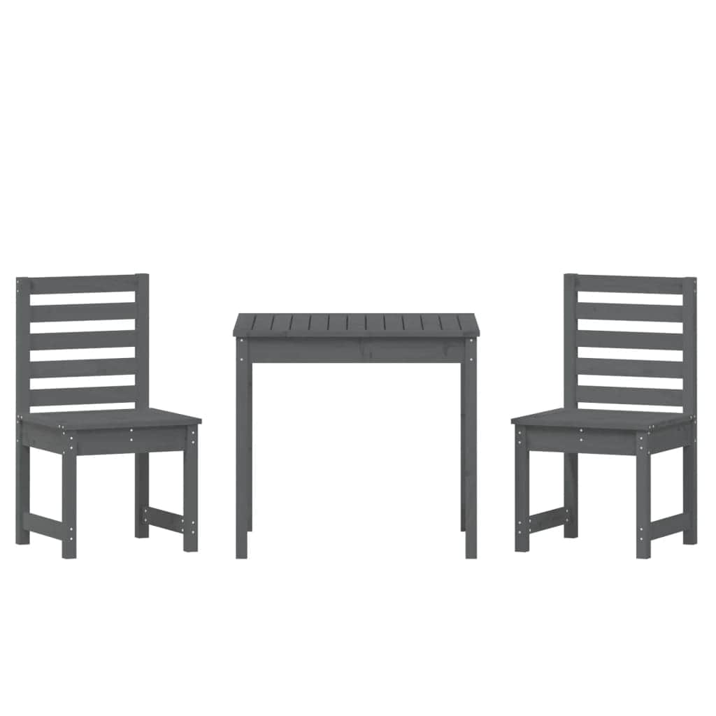 3-Piece Solid Wood Garden Bistro Set