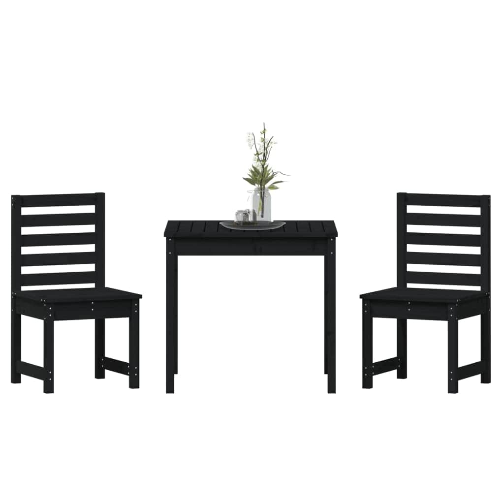 3-Piece Solid Wood Garden Bistro Set