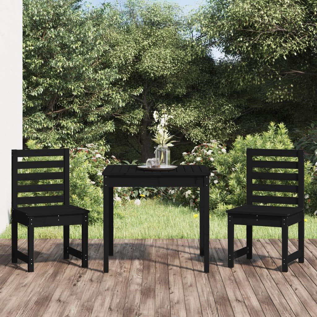 3-Piece Solid Wood Garden Bistro Set