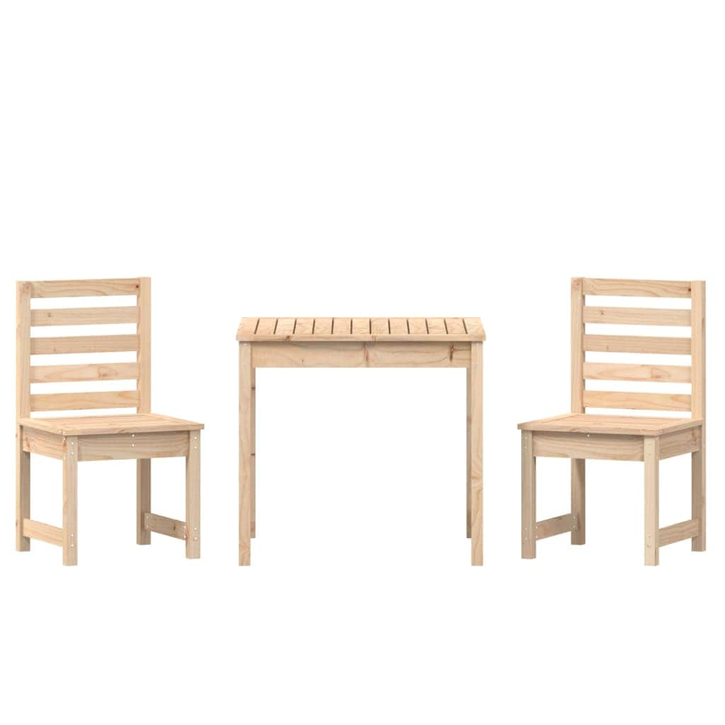 3-Piece Solid Wood Garden Bistro Set