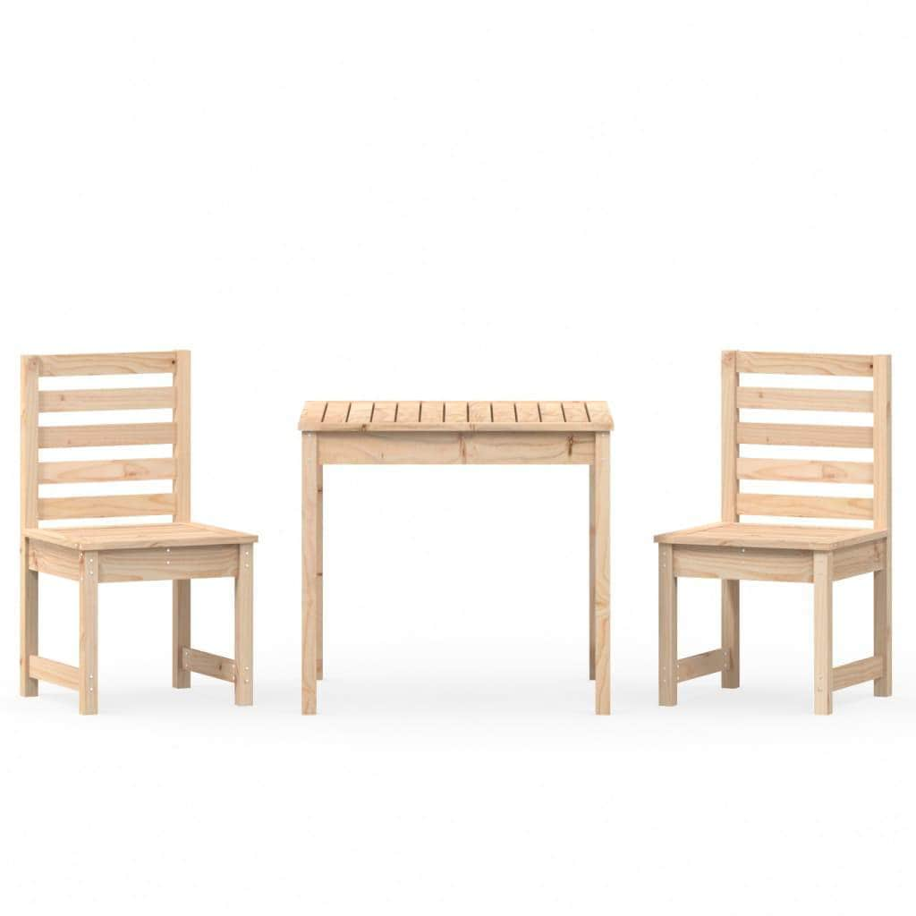 3-Piece Solid Wood Garden Bistro Set