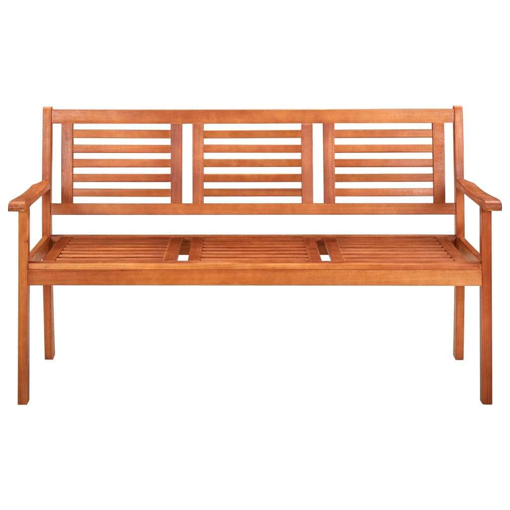 3 - Seater Garden Bench 150 cm Solid Eucalyptus Wood - Simple deals