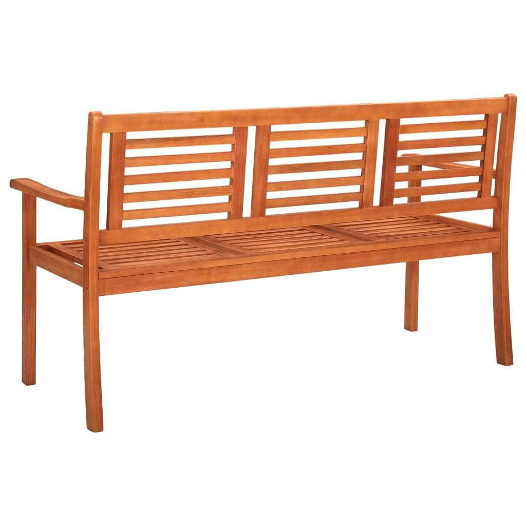 3 - Seater Garden Bench 150 cm Solid Eucalyptus Wood - Simple deals