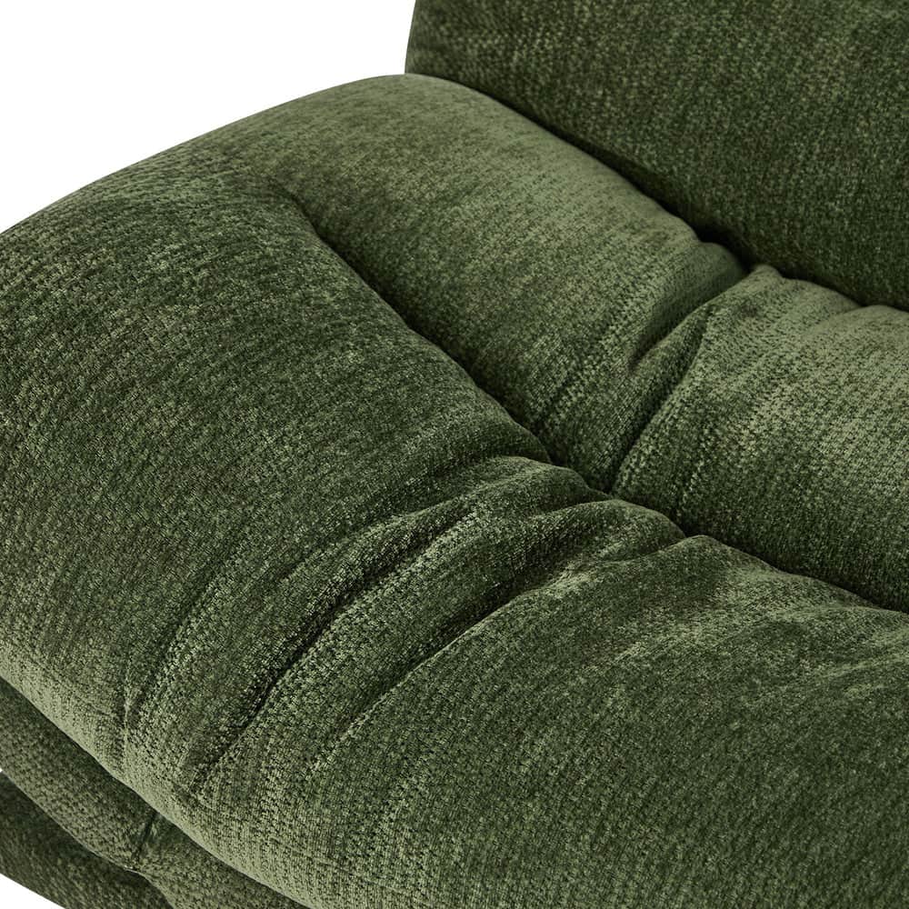 3 Seater Sofa Bed Recliner Convertible Chenille Couch Green