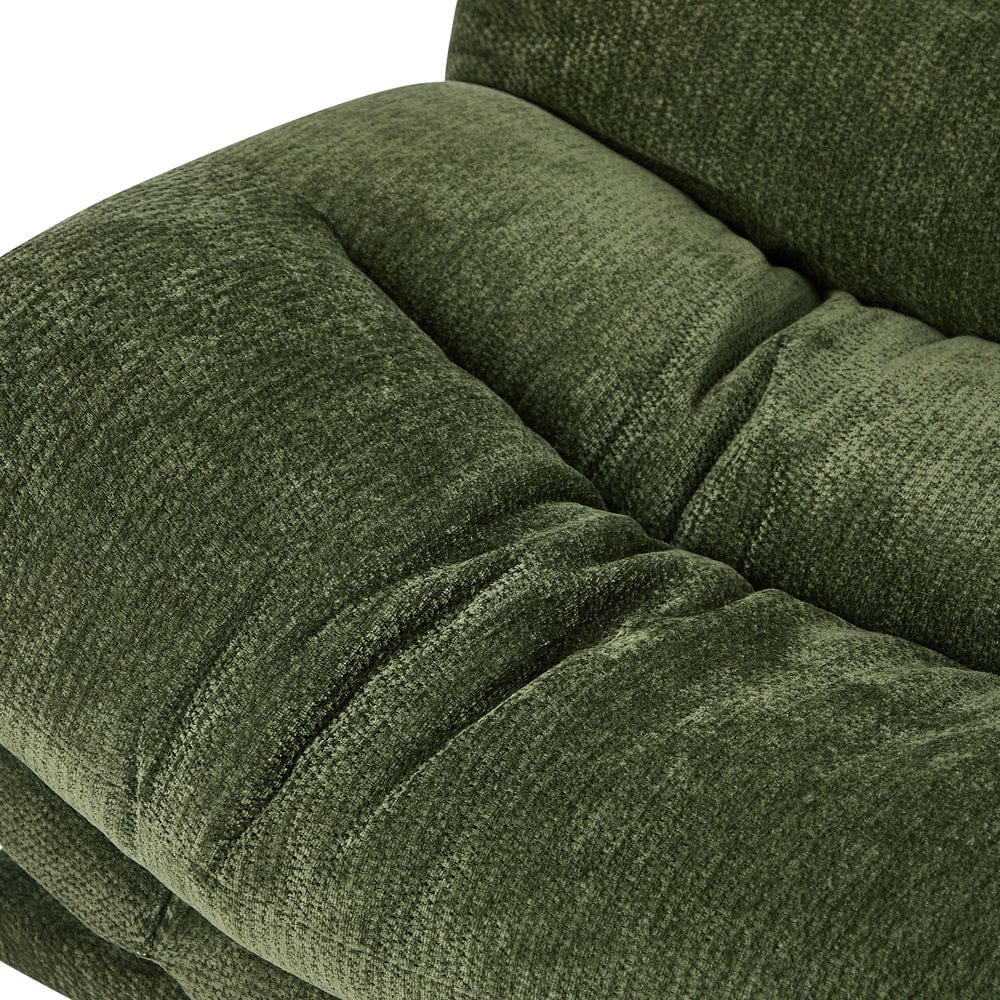 3 Seater Sofa Bed Recliner Convertible Chenille Couch Green, 3 Seater