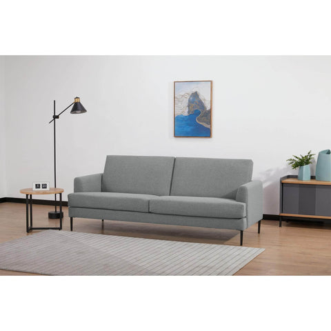 3 Seater Sofa Fabric Uplholstered Lounge Couch - Light Grey