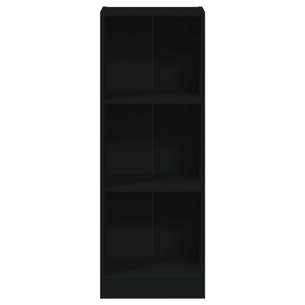 3-Tier Book Cabinet Black  Chipboard