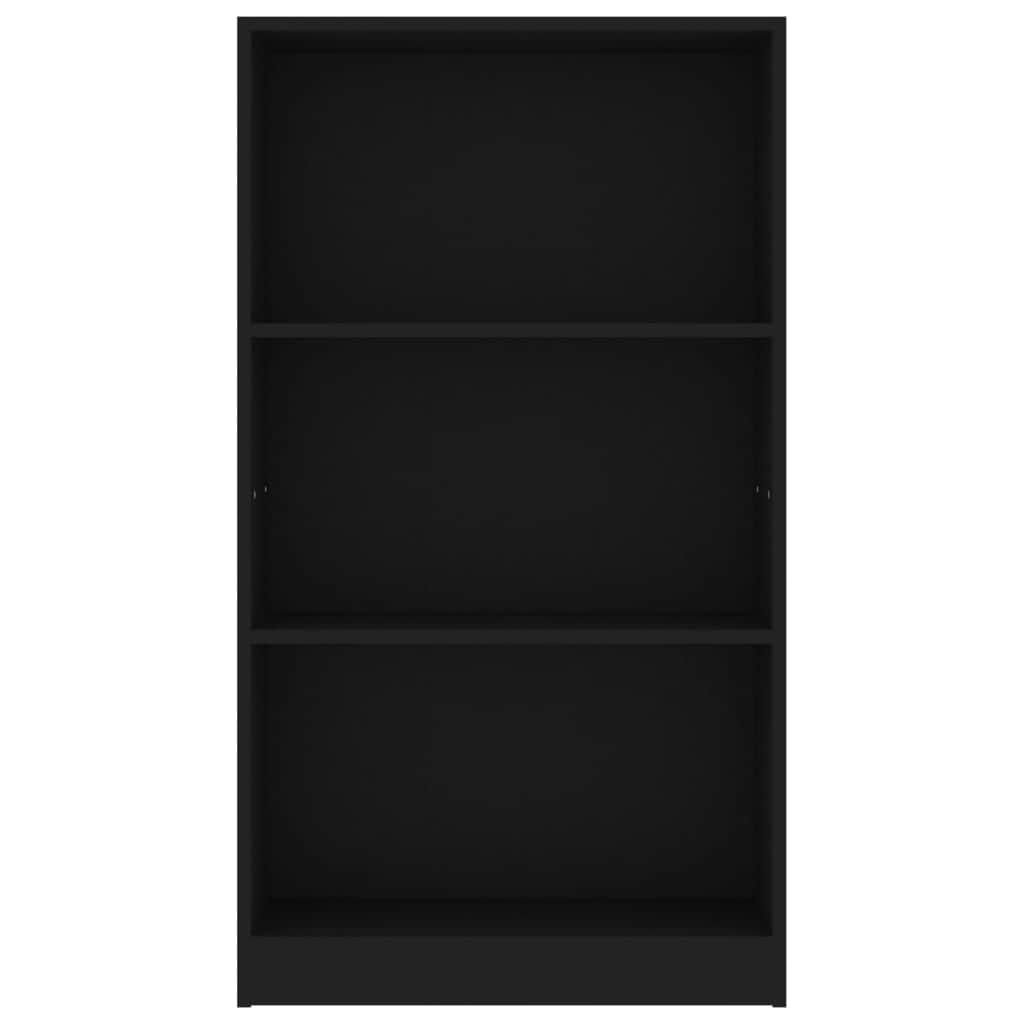 3-Tier Book Cabinet Black / Chipboard