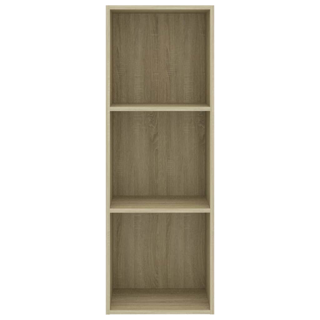 3-Tier Book Cabinet Oak Chipboard