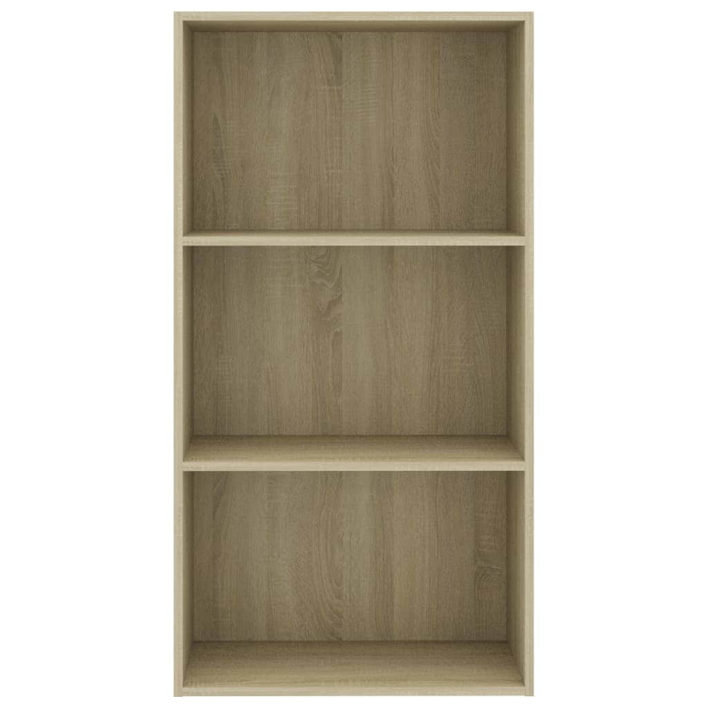 3-Tier Book Cabinet Sonoma Oak Chipboard