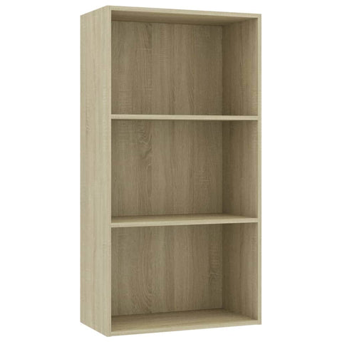 3-Tier Book Cabinet Sonoma Oak Chipboard