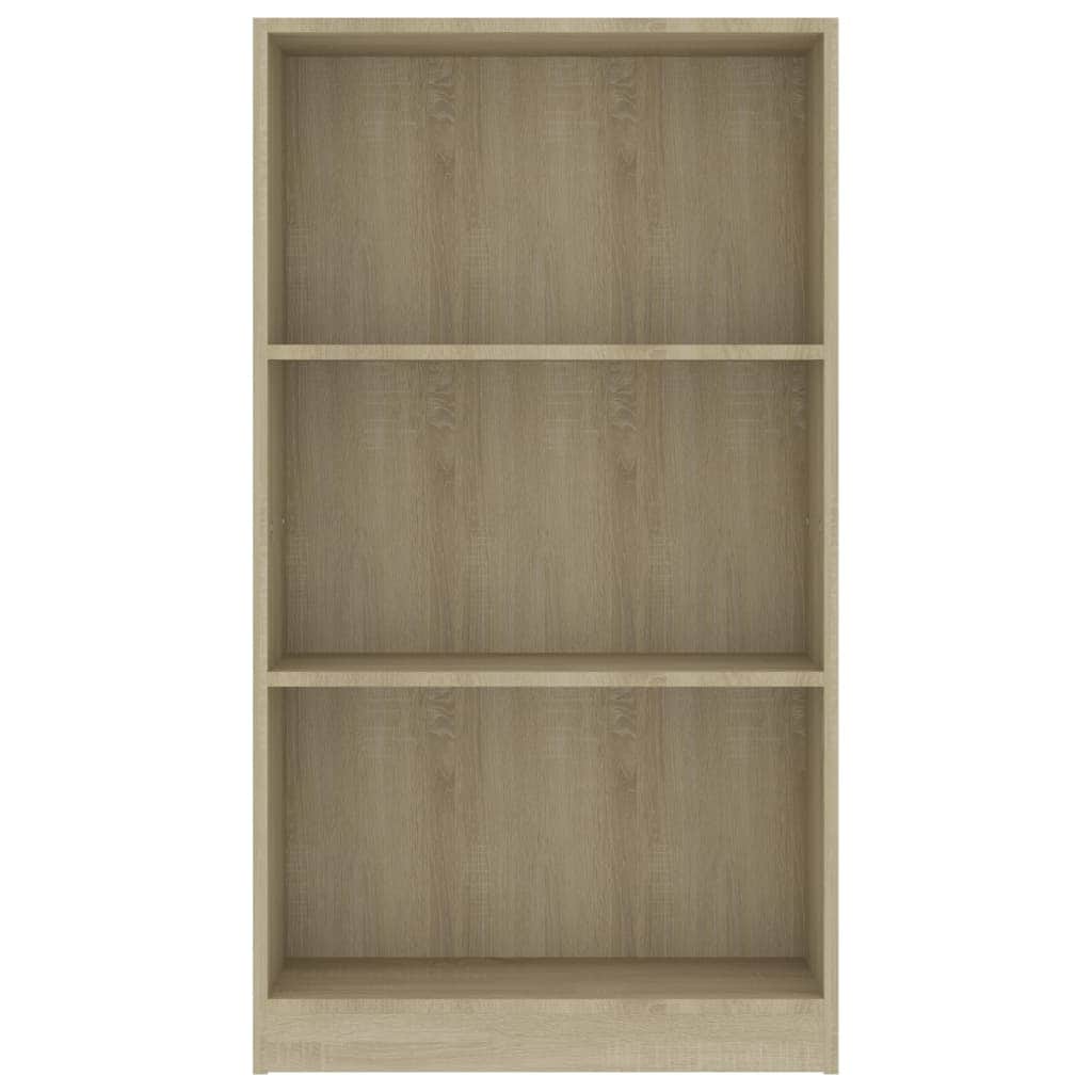 3-Tier Book Cabinet Sonoma Oak, Chipboard