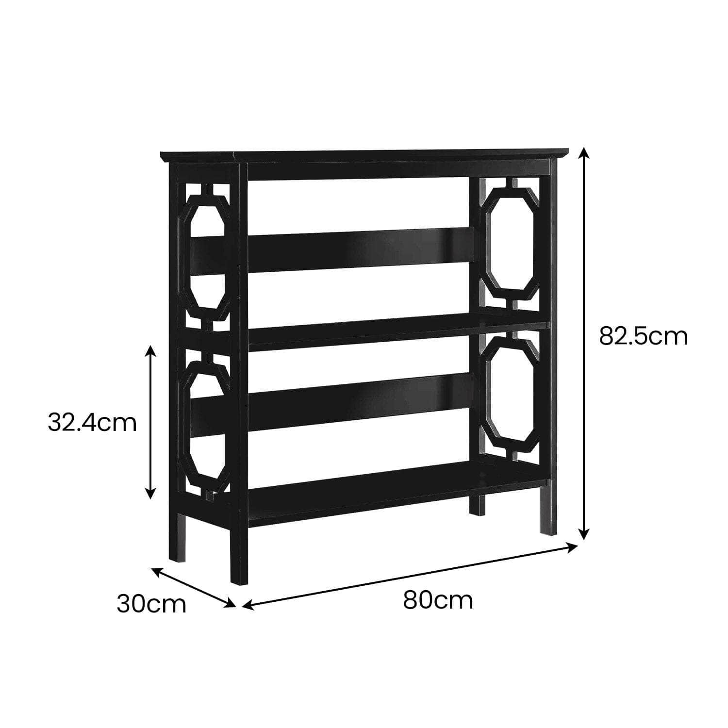 3-Tier Bookshelf Display Rack