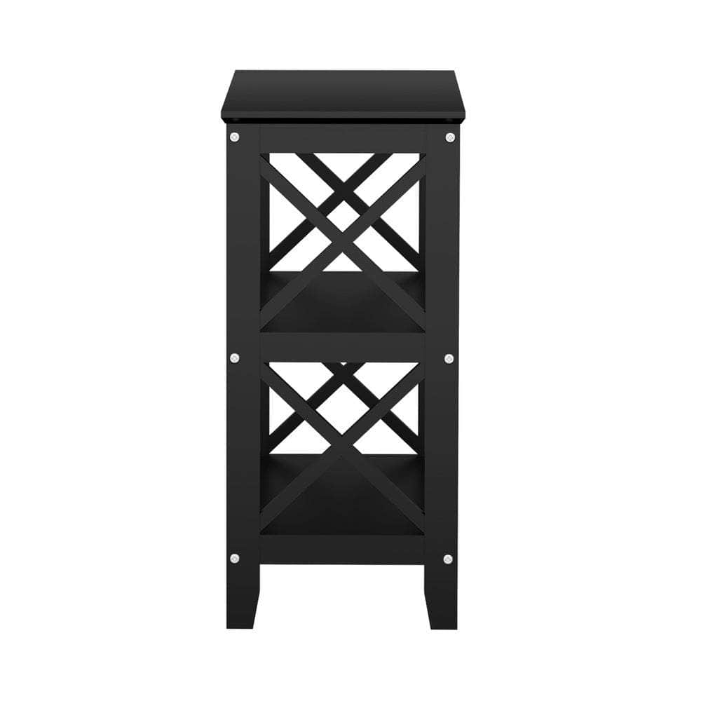 3-Tier Console Table X-Design Wooden Black