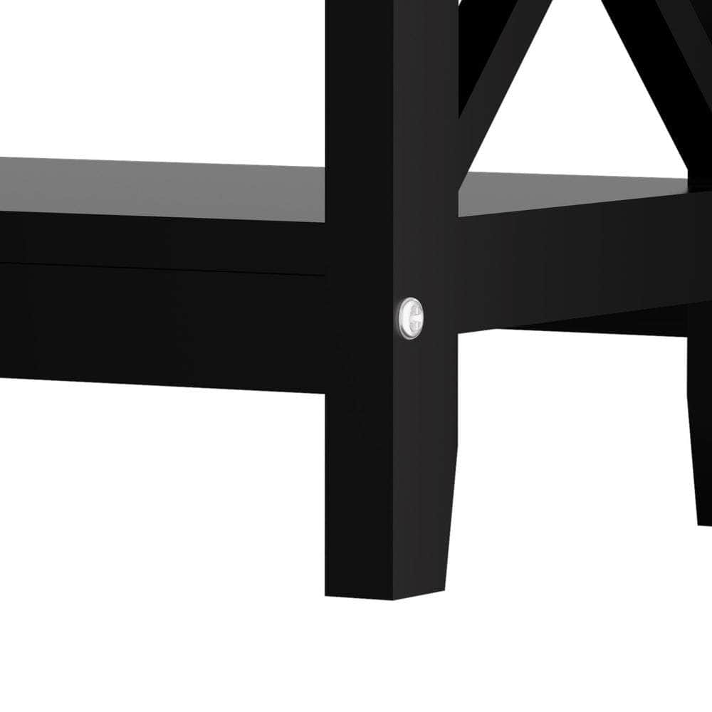 3-Tier Console Table X-Design Wooden Black