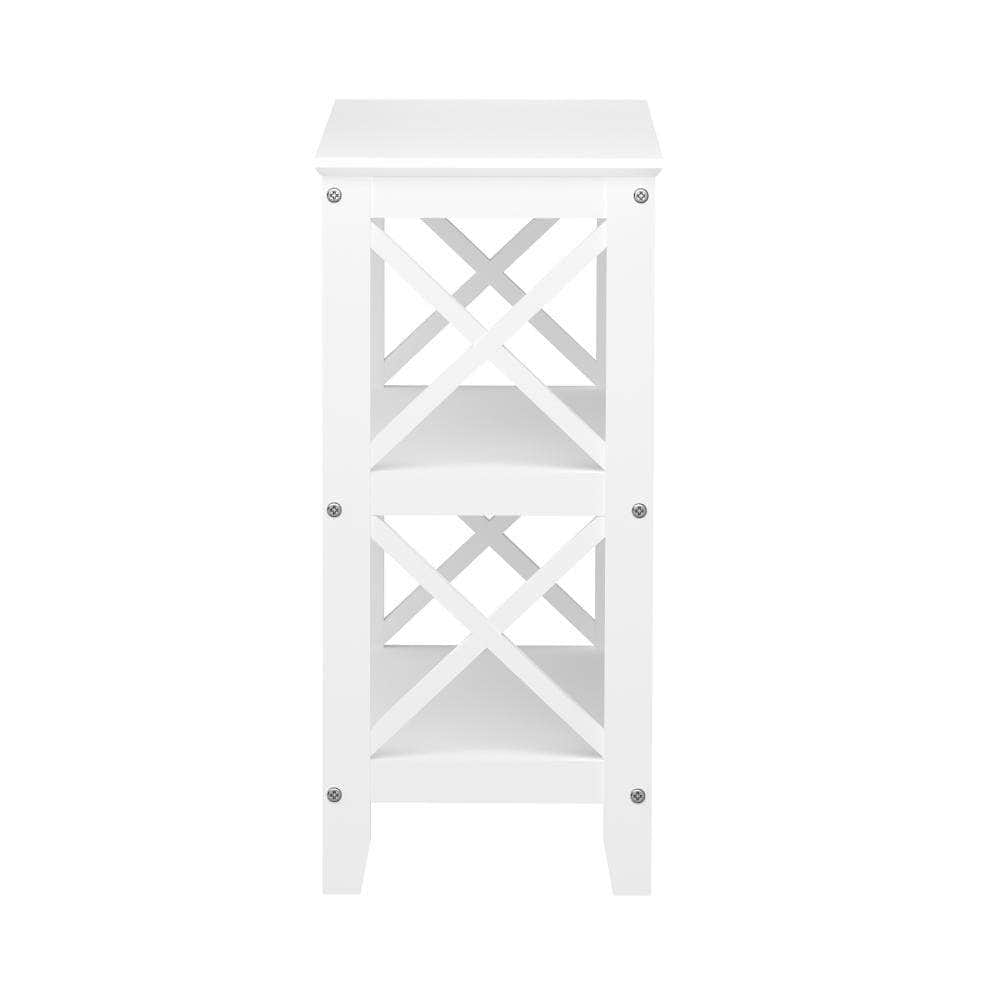3-Tier Console Table X-Design Wooden White