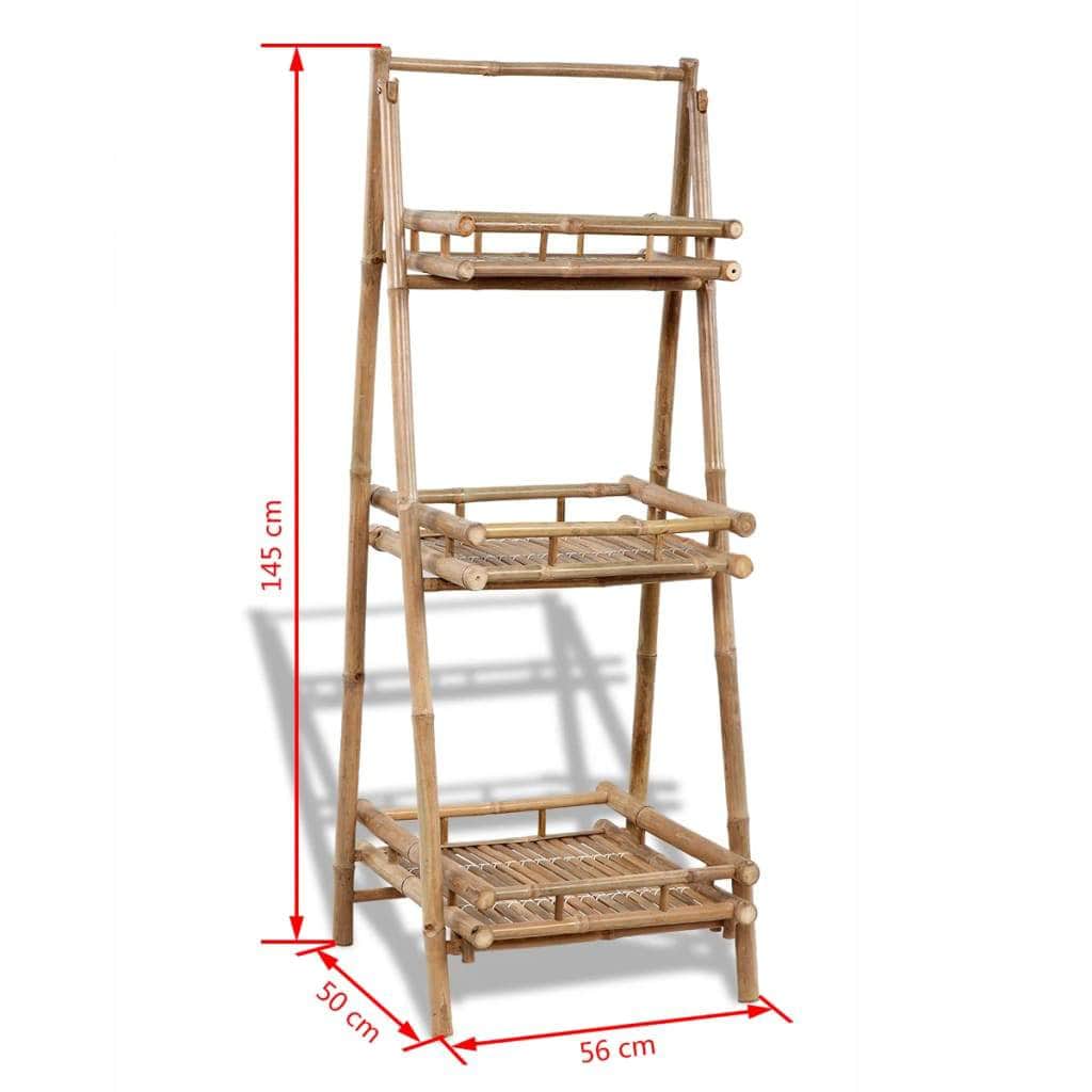 3 - Tier Folding Bamboo Plant Rack - Simple deals