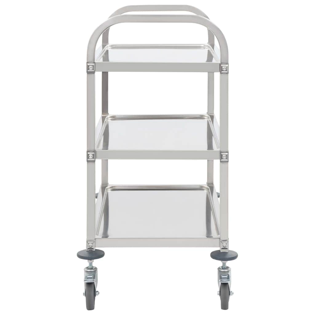 3-Tier Kitchen Trolley Stainless Steel